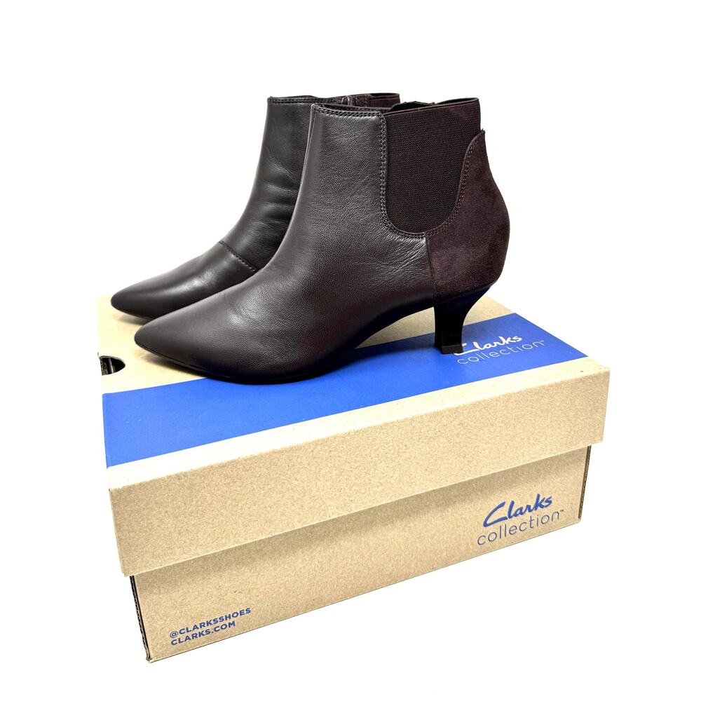 Clarks Women's Kepley Erin Fashion Boot, Dark Brown Leather, Size 5